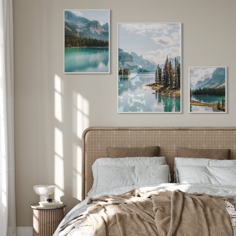 캐나다 산 호수 포스터 경치 좋은 숲 풍경 자연 사진  - Home Decor Canada 리뷰 및 가격