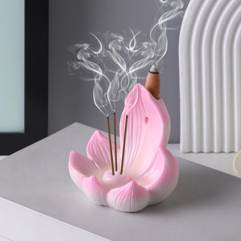 연꽃 향꽂이 레진 연꽃 향로 연꽃 향꽂이 백플로우 버너 - Incense Stick Holder 리뷰 및 가격