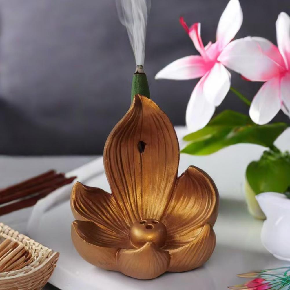 연꽃 향꽂이 레진 연꽃 향로 연꽃 향꽂이 백플로우 버너 - Incense Stick Holder 리뷰 및 가격