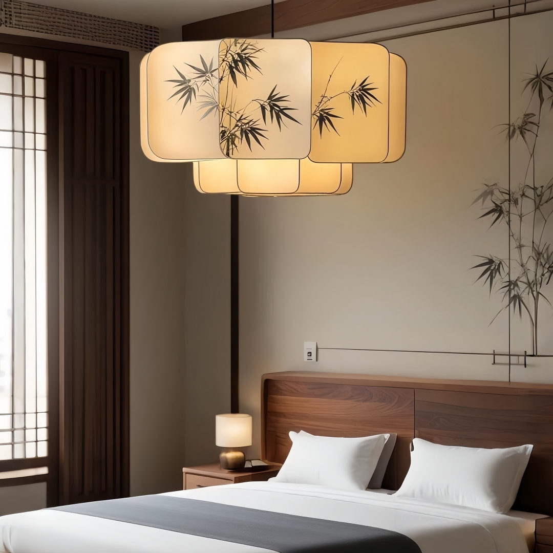 아시아 동양풍 잉크 대나무 레이어드 펜던트 조명 (거실 - Home Decor Zen Style 리뷰 및 가격