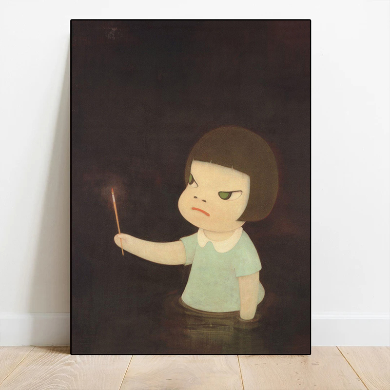 1pc 프레임리스 캔버스 페인팅 요시토모 나라 드림 인 - Abstract Oil Painting 리뷰 및 가격