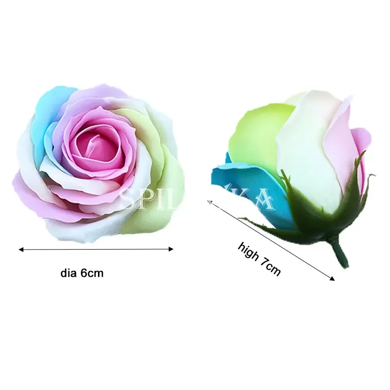 Spilewka 6X7cm 화려한 장미 인공 꽃 25p - Home Decor Diy 리뷰 및 가격