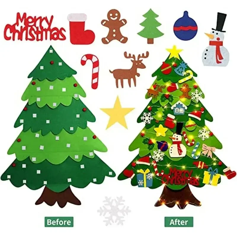 어린이 DIY 펠트 크리스마스 트리 세트 크리스마스 홈 - Home Xmas Decor Ideas 리뷰 및 가격