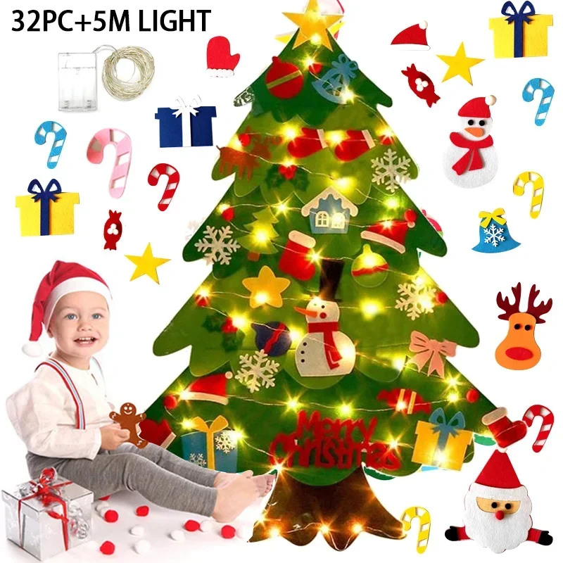 어린이 DIY 펠트 크리스마스 트리 세트 크리스마스 홈 - Home Xmas Decor Ideas 리뷰 및 가격